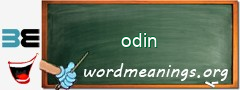 WordMeaning blackboard for odin